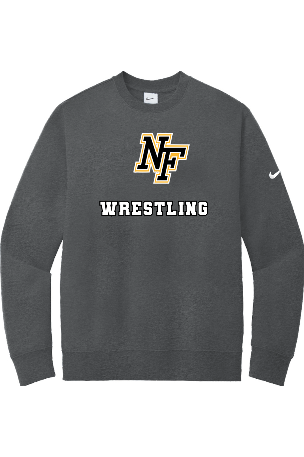 North Farmington Wrestling DTF Nike Club Fleece Sleeve Swoosh Crew