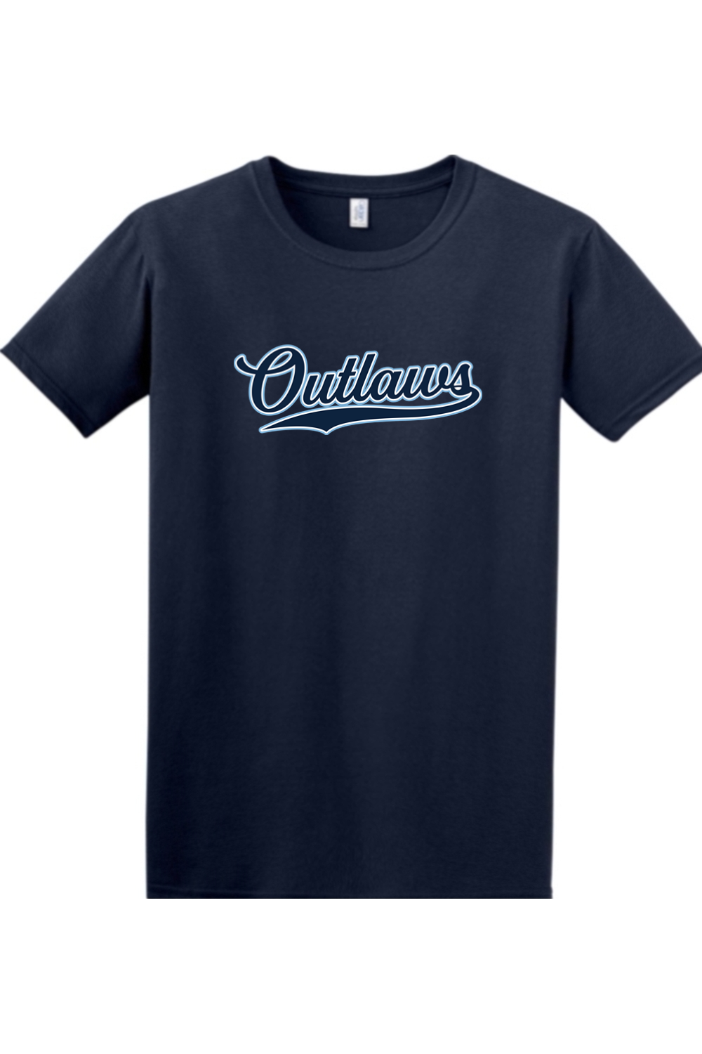 Outlaws Baseball Script Softstyle T-Shirt