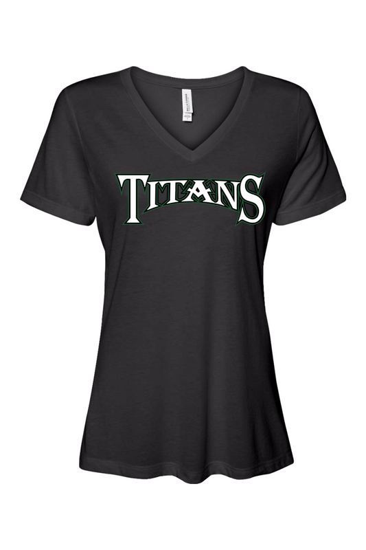 Bella + Canvas Women’s Relaxed Jersey Short Sleeve V-Neck T-Shirt