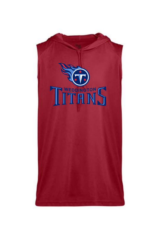 Weddington Titans Football DTF Sleeveless Youth Hood Tee