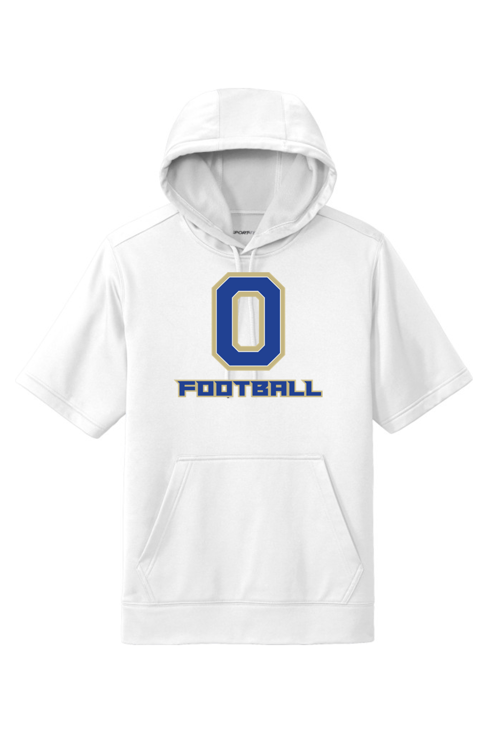 Onekama Portagers Football Fleece Short Sleeve Hooded Pullover