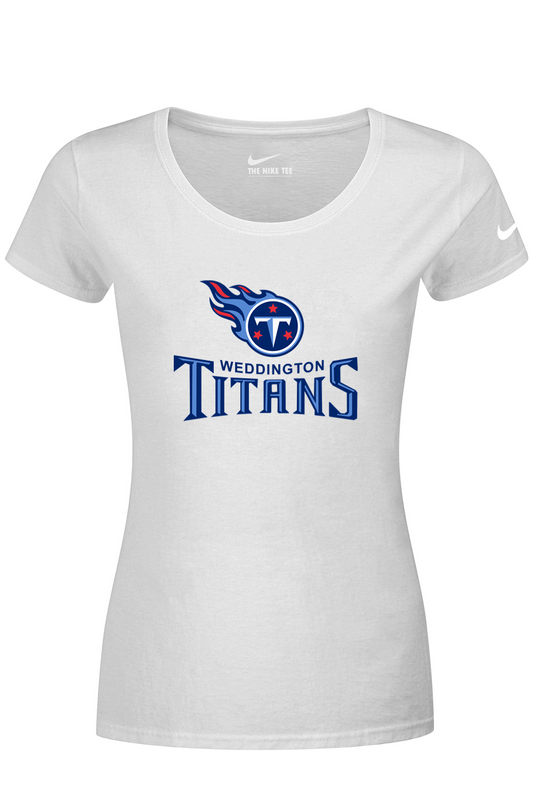 Weddington Titans Football DTF Nike Ladies Dri-FIT Cotton/Poly Scoop Neck Tee