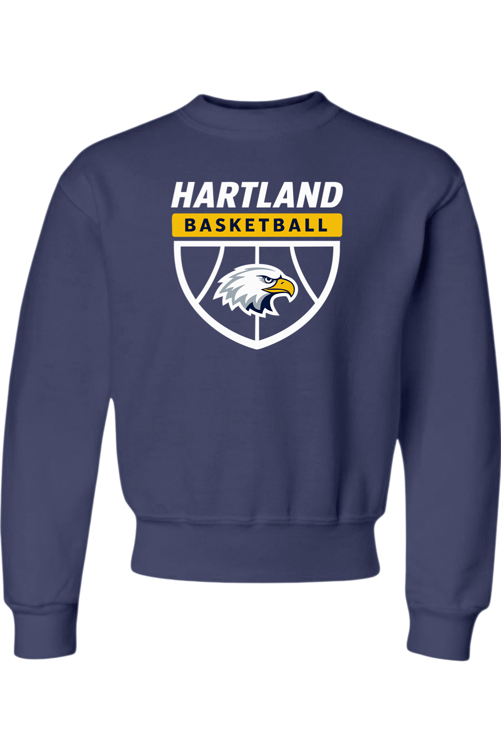 Hartland Basketball Youth NuBlend Crewneck Sweatshirt