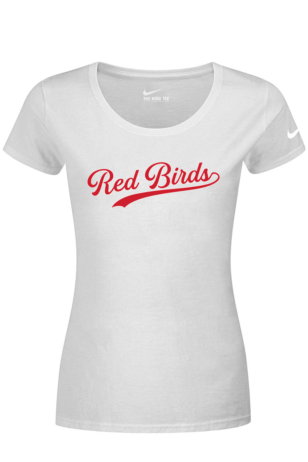 Marion Redbirds Baseball DTF Nike Ladies Dri-FIT Cotton/Poly Scoop Neck Tee