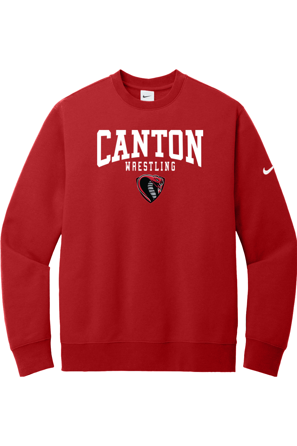 Canton Wrestling DTF Nike Club Fleece Sleeve Swoosh Crew