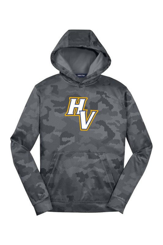 Hopkins High School Football DTF Youth CamoHex Fleece Hooded Pullover