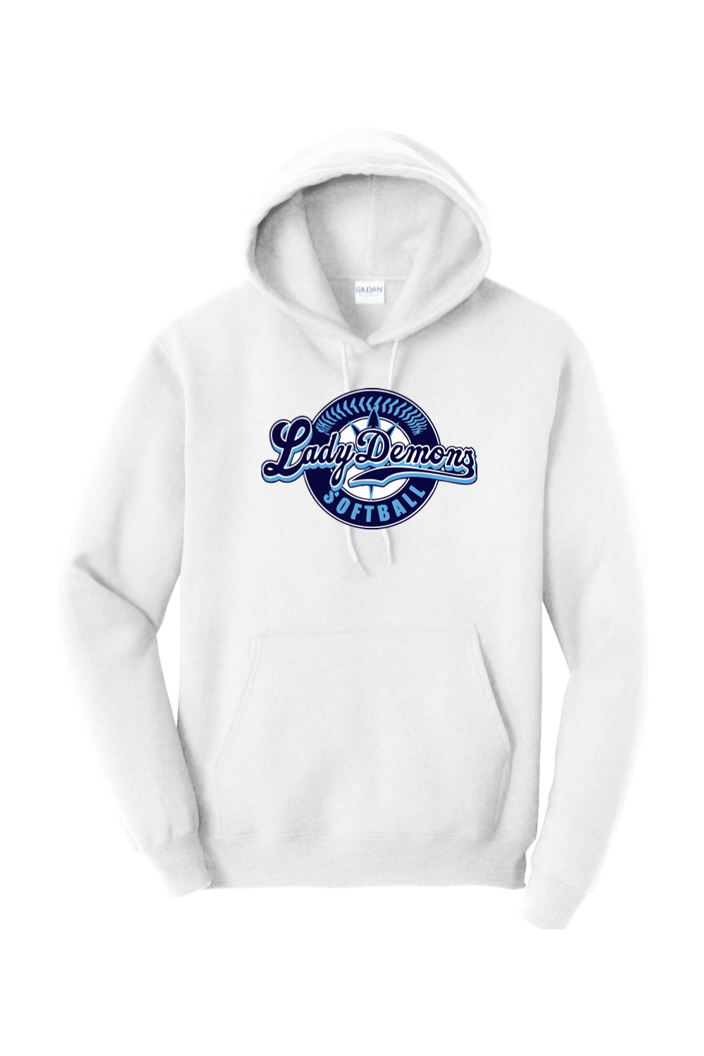 Richmond Lady Demons Men's Blend Hooded Sweatshirt