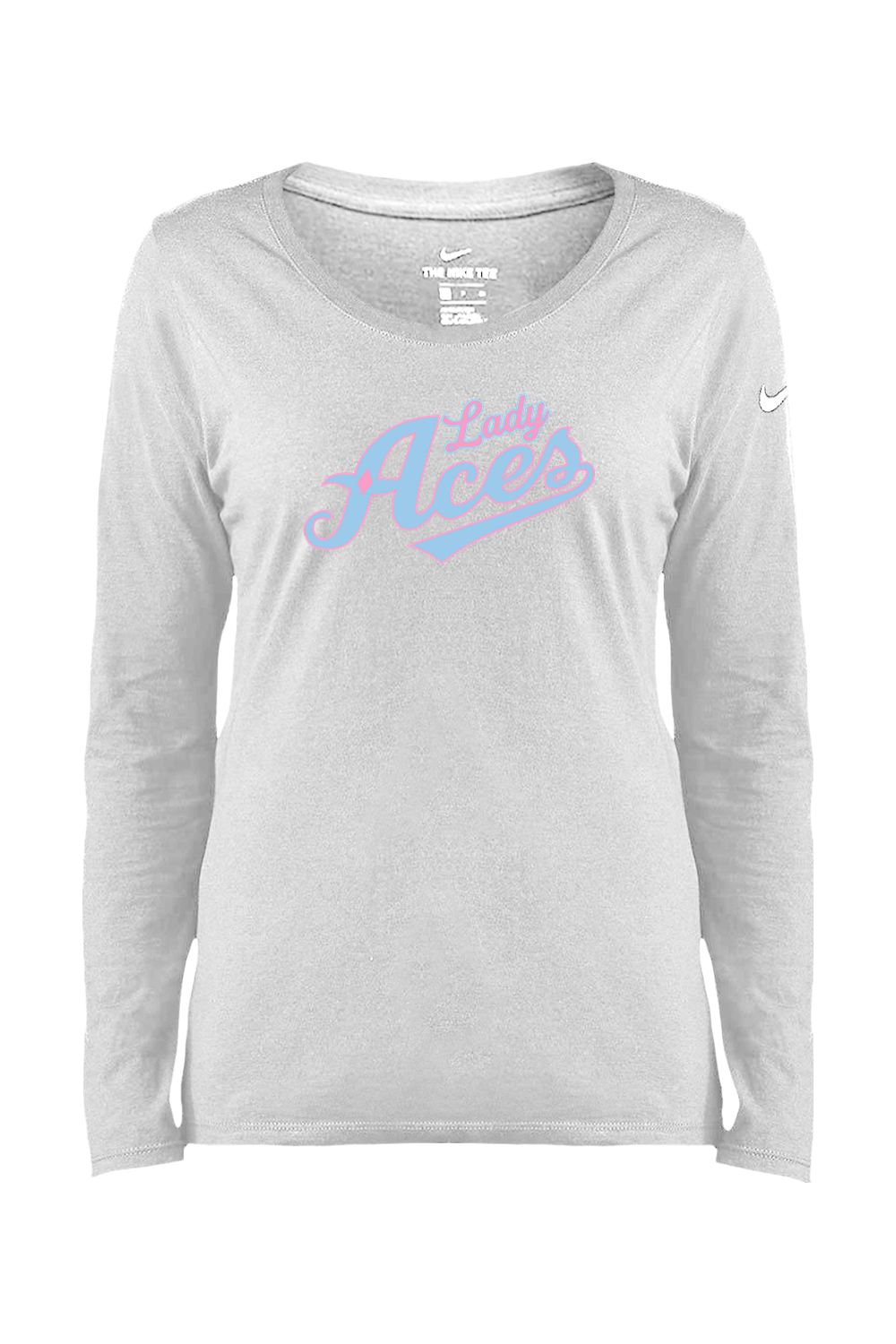Aces Softball Ladies Core Cotton Long Sleeve Scoop Neck Tee