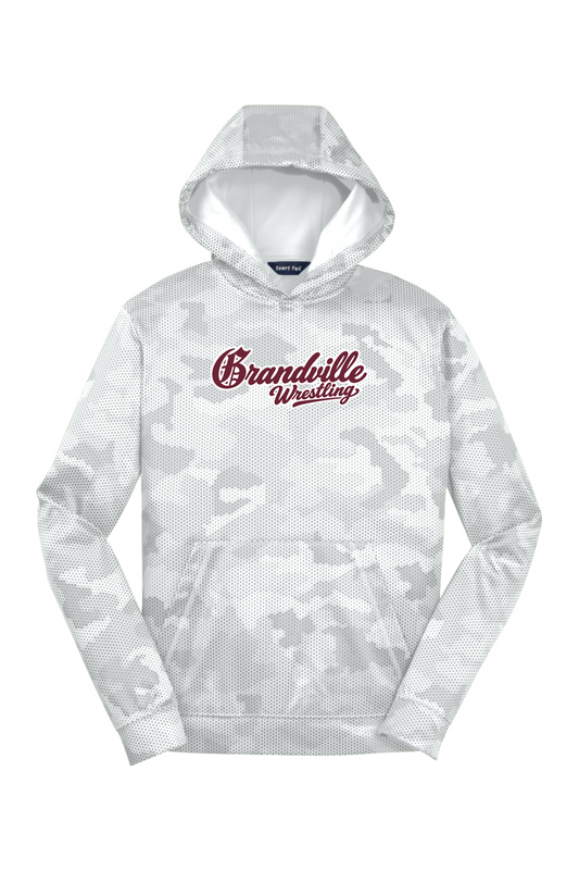 Grandville Wrestling DTF Youth Sport-Wick CamoHex Fleece Hooded Pullover