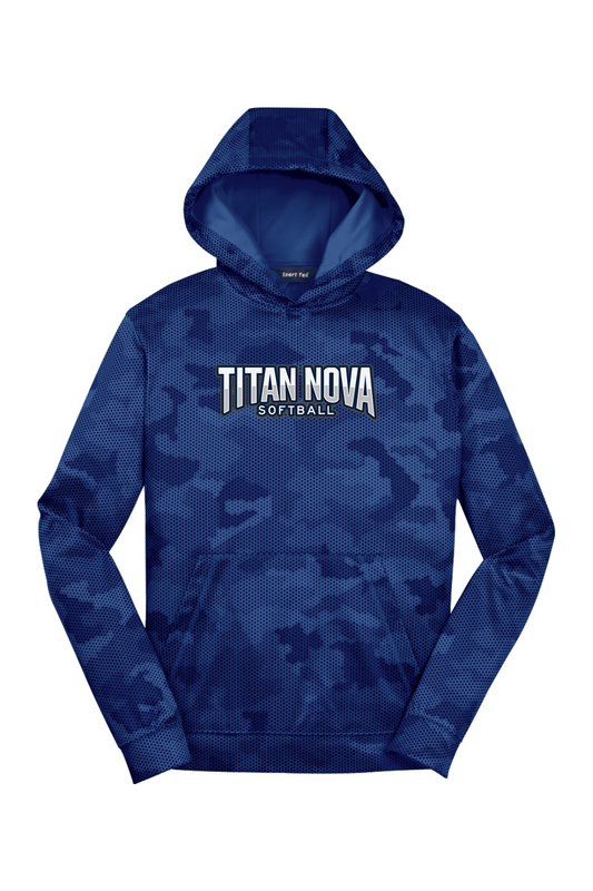 Youth Sport-Tek Sport-Wick CamoHex Fleece Hooded Pullover