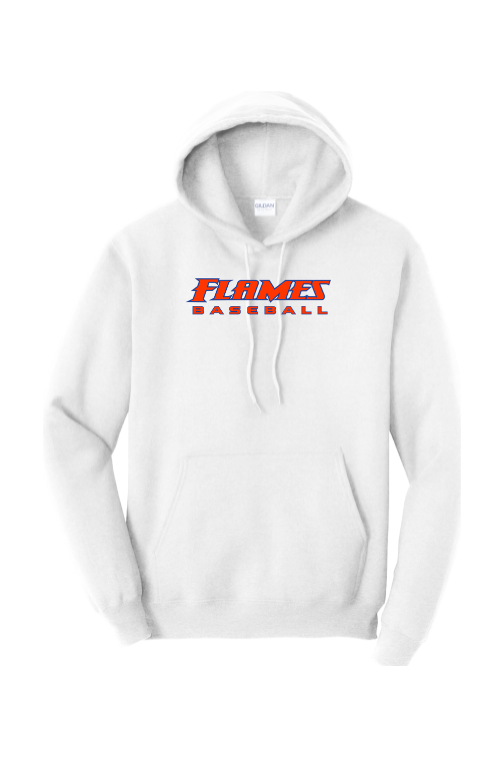 Flames MI Baseball DTF Heavy Blend Hooded Sweatshirt