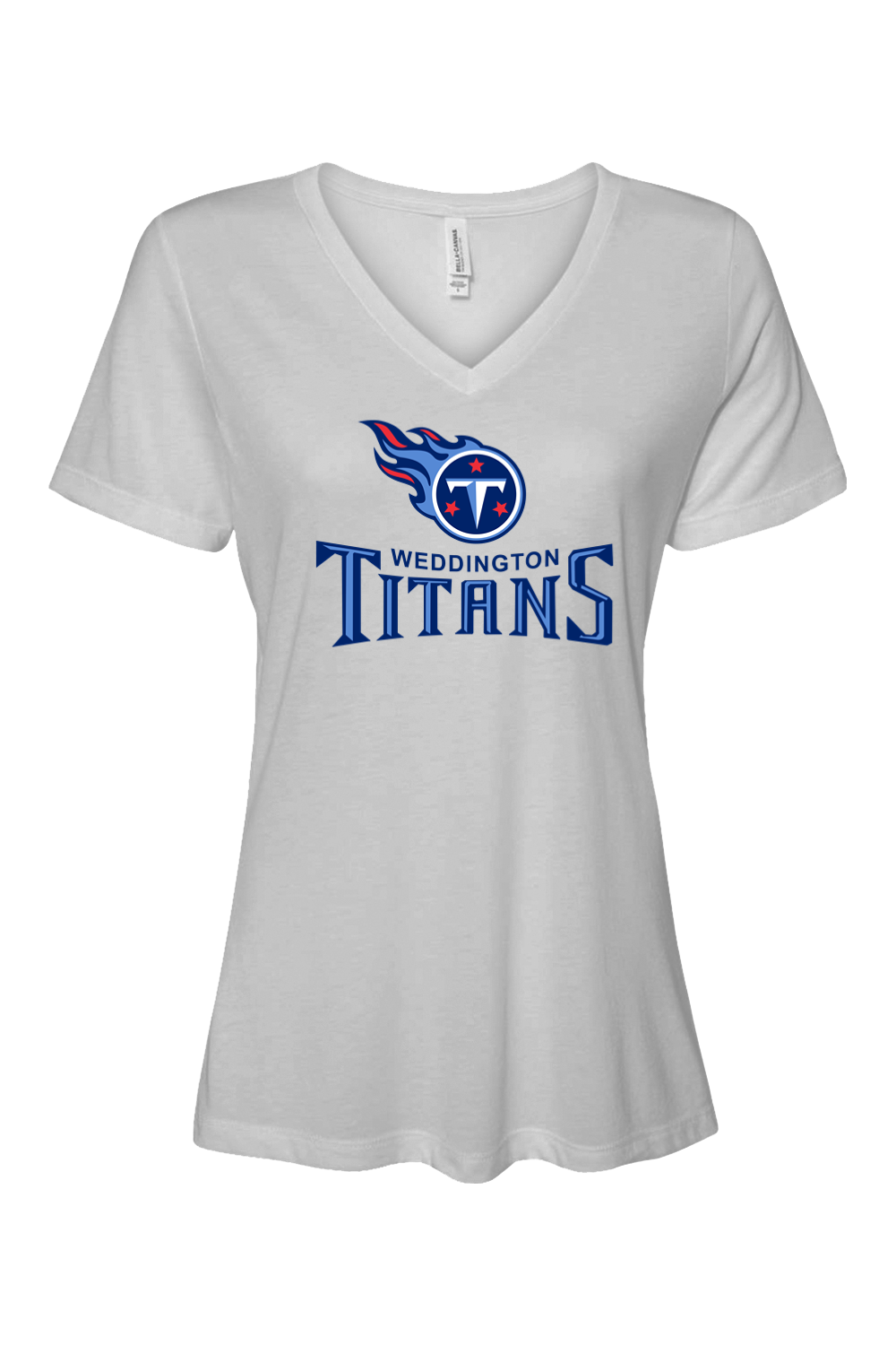 Weddington Titans Women’s Relaxed Jersey Short Sleeve V-Neck T-Shirt