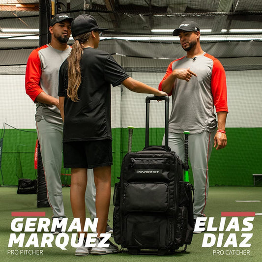 PowerNet Odyssey Rolling Baseball and Softball Gear Bag