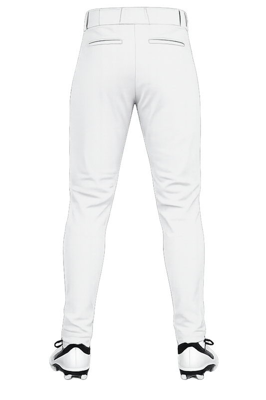 ETX Bandits Sublimated Tapered Baseball Pants- White/Blue Braid
