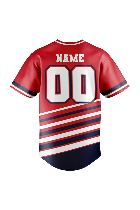 Bartlett Little League Sublimated Baseball Full Button Jersey V4