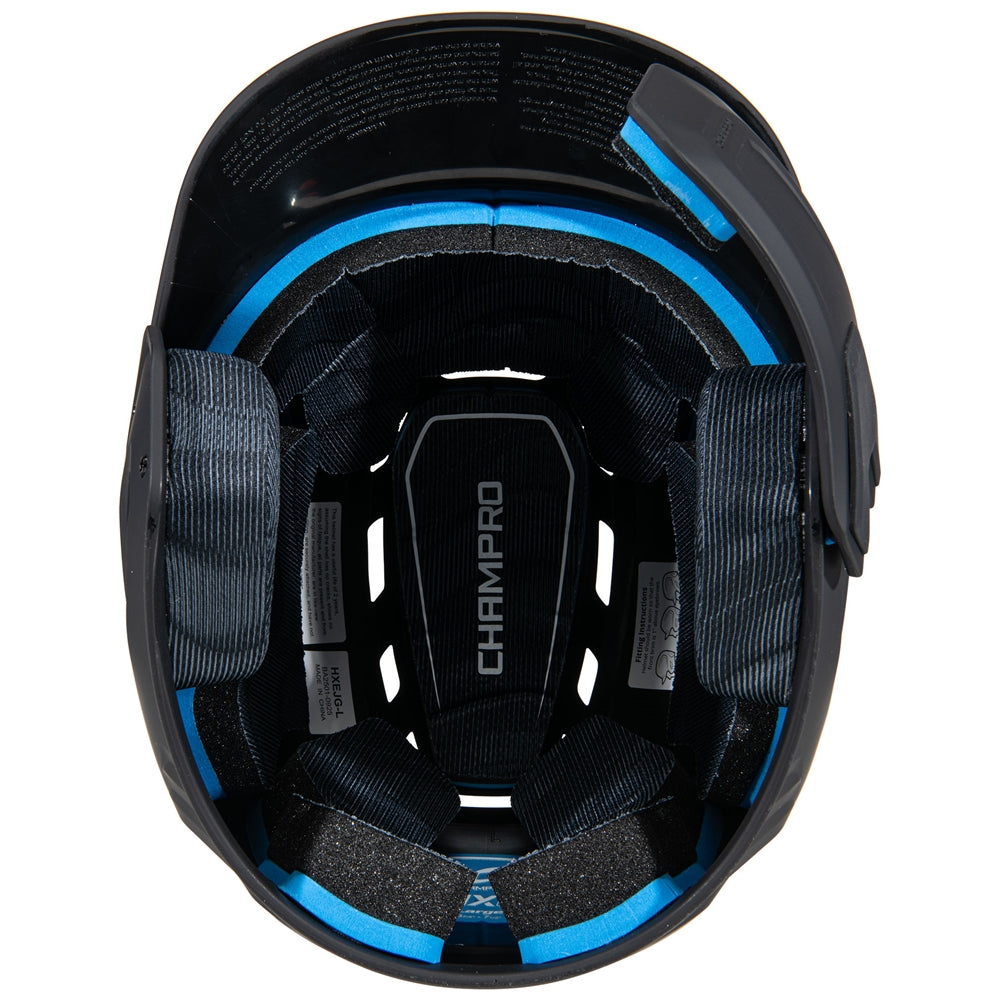 Champro HXE Matte Batting Helmet W/Jaw Guard