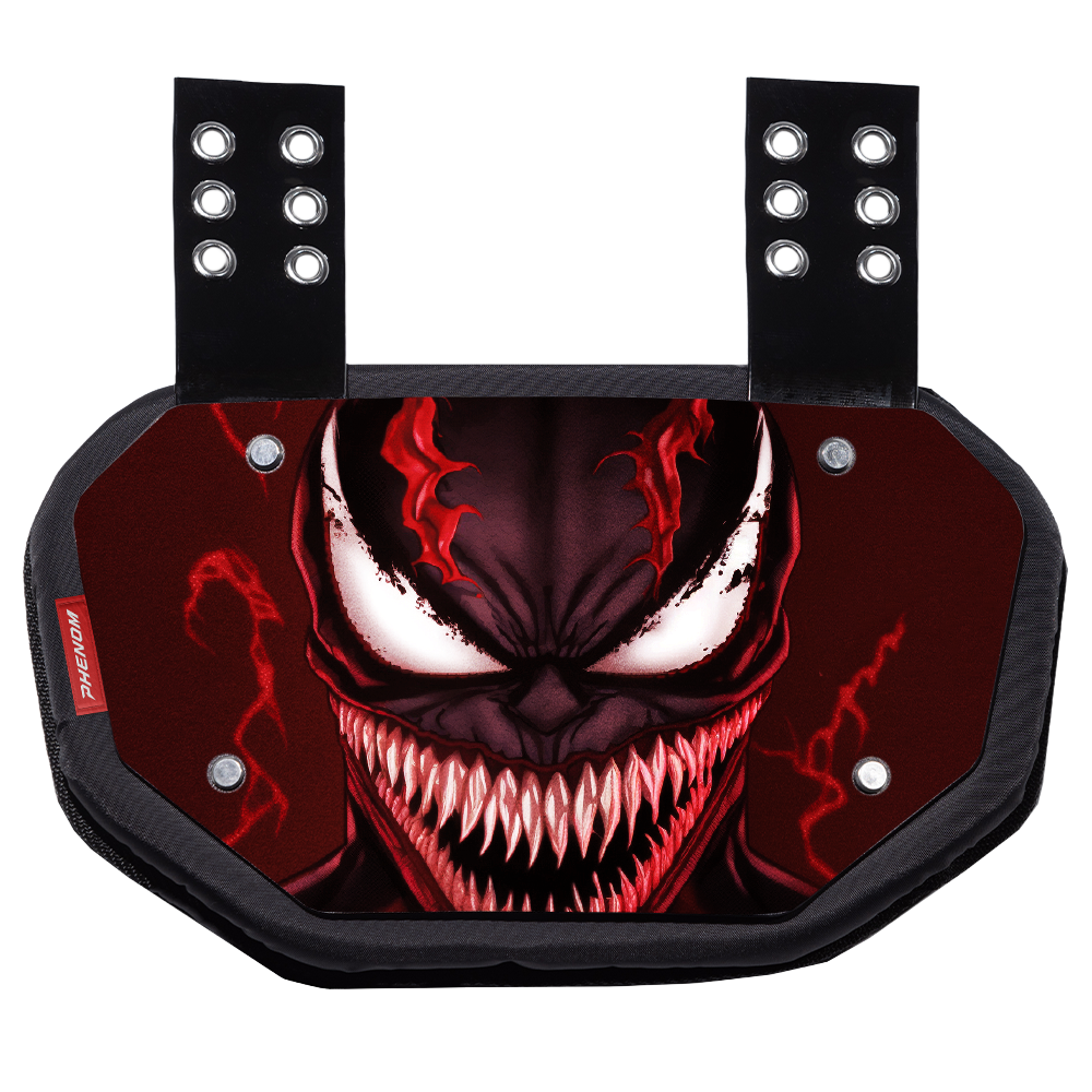 Phenom Elite Football Back Plate - Red Villain