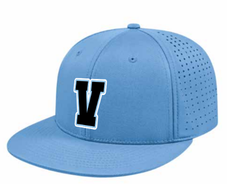 Post 11 Embroidered Flex Fit hat, Columbia Blue