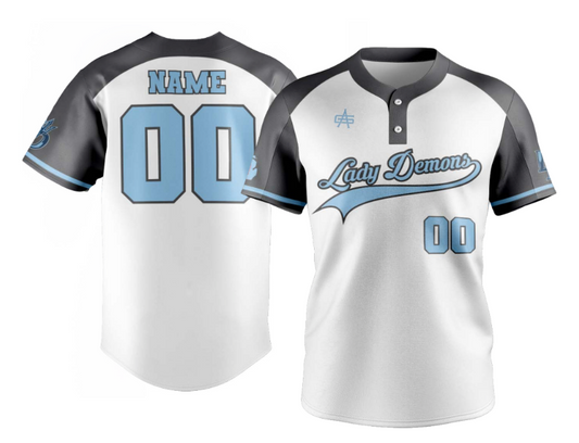 Richmond Lady Demons Custom 2 Button Fan Jersey - Youth & Adult Sizes