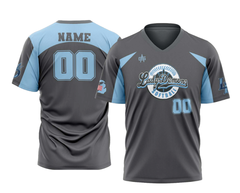 Richmond Lady Demons Custom 2 Button Fan Jersey - Youth & Adult Sizes