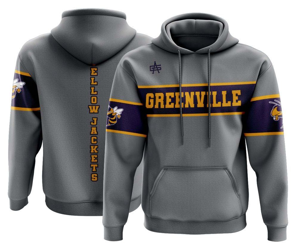 Greenville Football Gutsy IGNITE+ Grey Hoodie - Adult and Youth Sizes