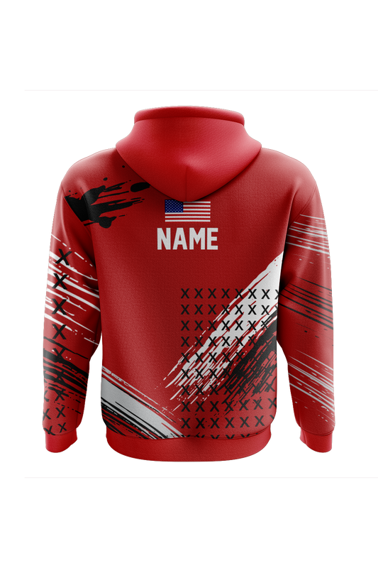 Linden Rev Wrestling Sublimated Charged Performance Hoodie - Red
