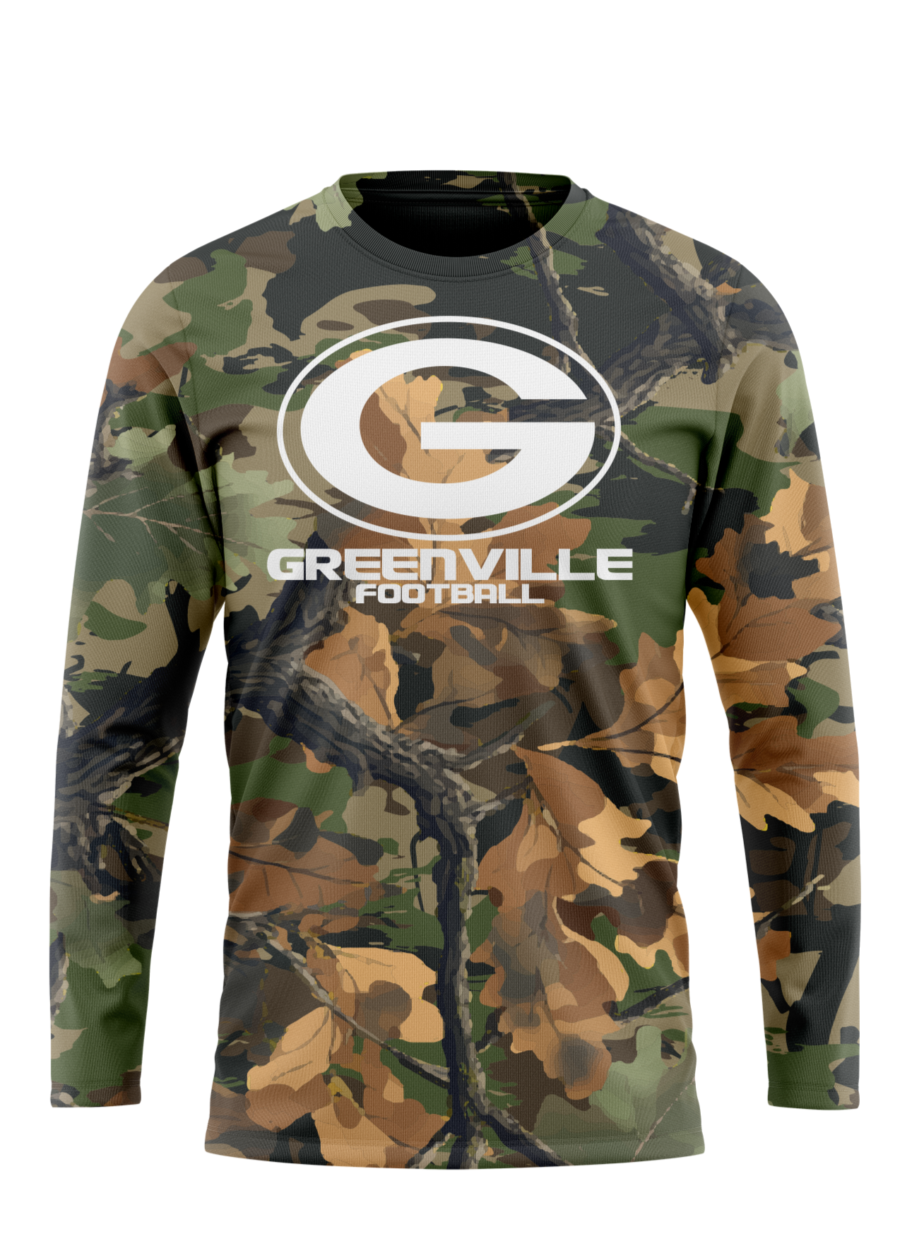 Greenville Football Gutsy IGNITE+ Hunter Camo Long Sleeve Tee - Adult and Youth Sizes
