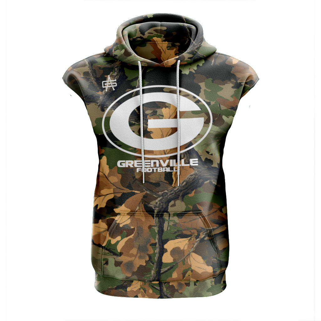 Greenville Football Gutsy IGNITE+ Hunter Camo Sleeveless Hoodie - Adult and Youth Sizes