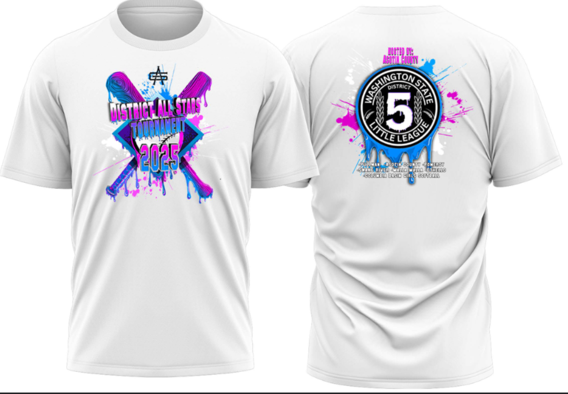 Washington State District 5 Little League Drip Tee