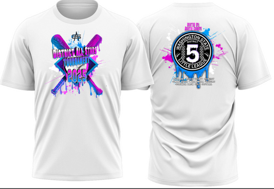 Washington State District 5 Little League Drip Tee