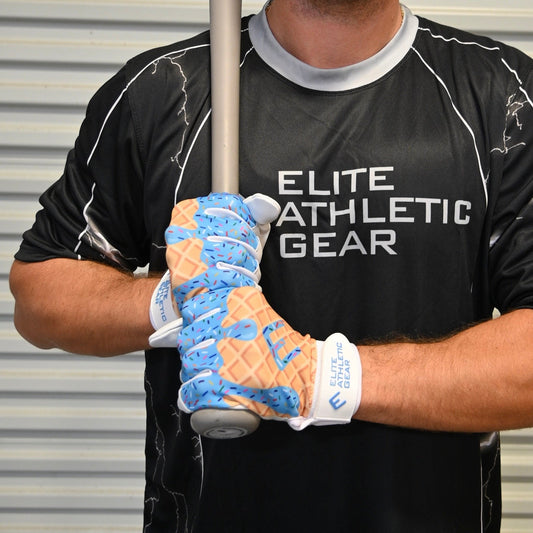 Elite Athletic Gear Blue Ice Cream Batting Gloves