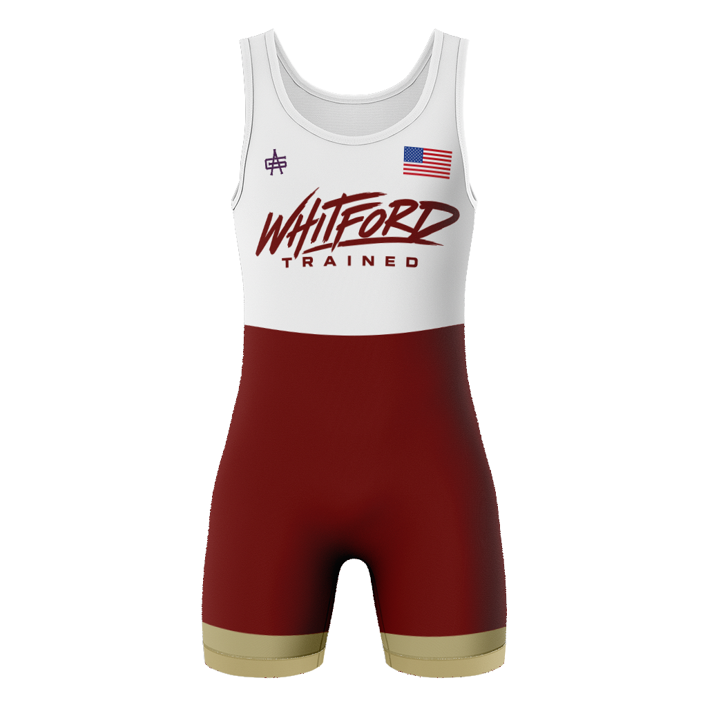 MI Rev Wrestling Men's Sublimated Performance Singlet - Red