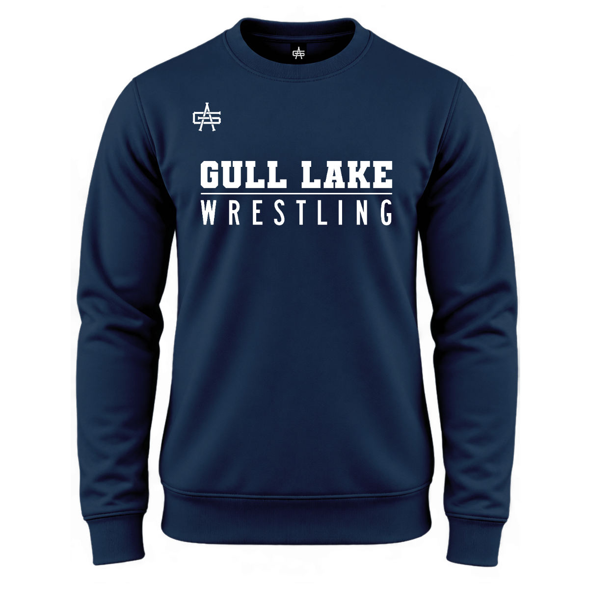 Gull Lake Wrestling DTF Gutsy Maverick Essential Fleece Crew - Navy
