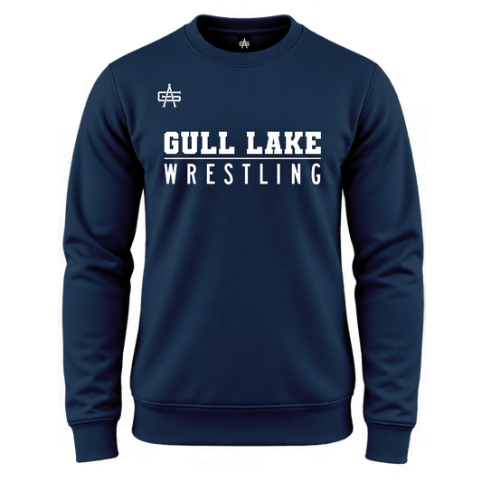 Gull Lake Wrestling DTF Gutsy Maverick Essential Fleece Crew - Navy