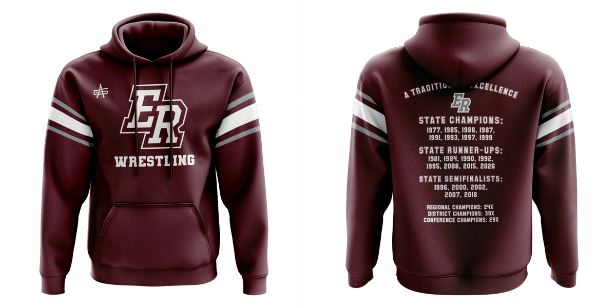 Eaton Rapids Wrestling Sublimated Charged Performance Hoodie