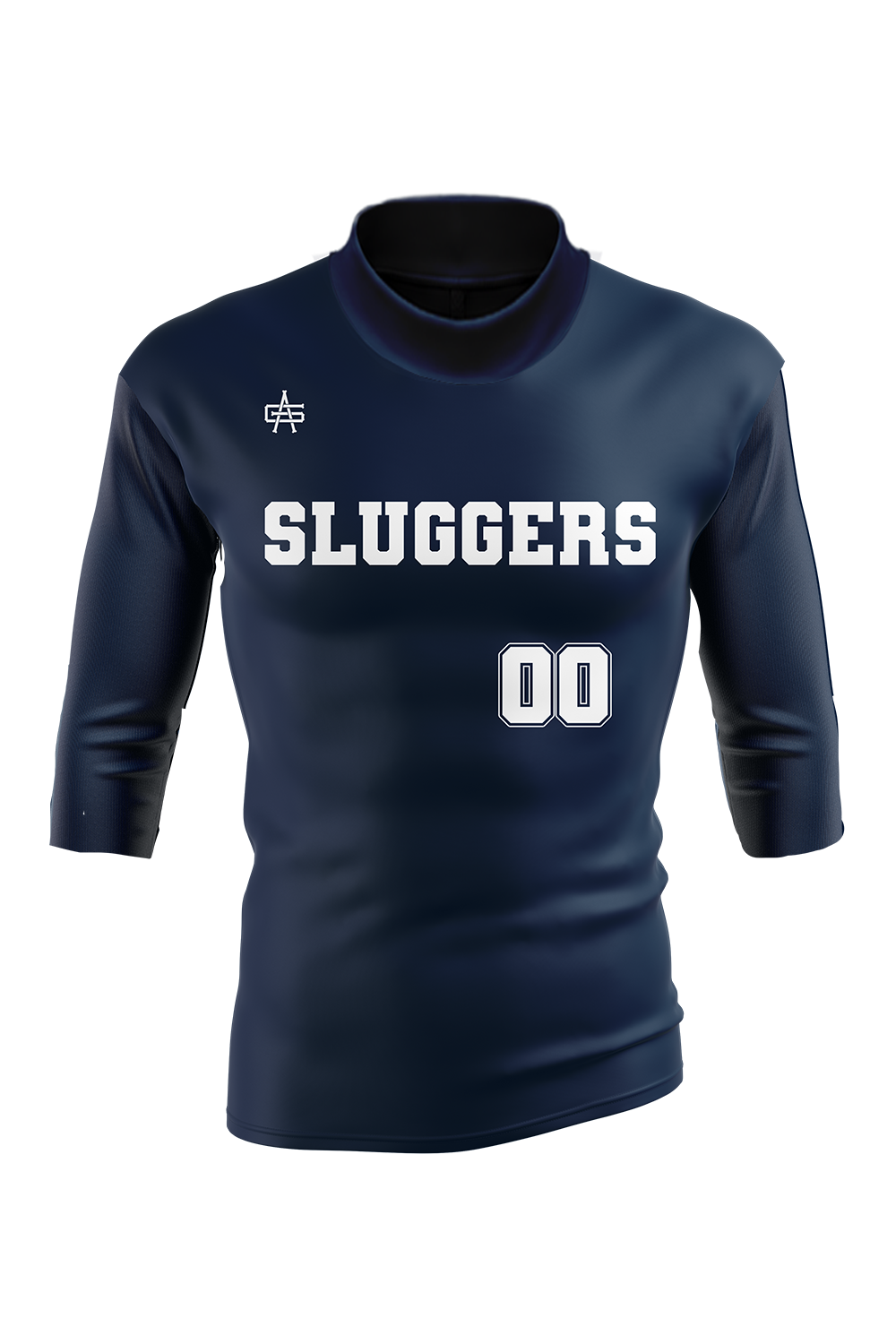 Sluggers Sublimated Performance 3/4 Sleeve Turtle Neck Compression Top