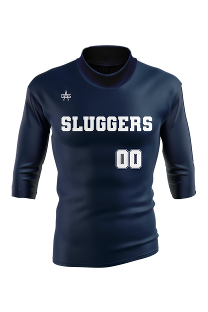 Sluggers Sublimated Performance 3/4 Sleeve Turtle Neck Compression Top