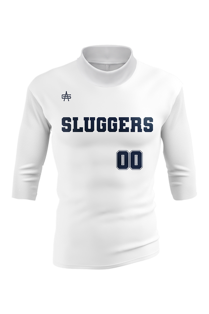Sluggers Sublimated Performance 3/4 Sleeve Turtle Neck Compression Top