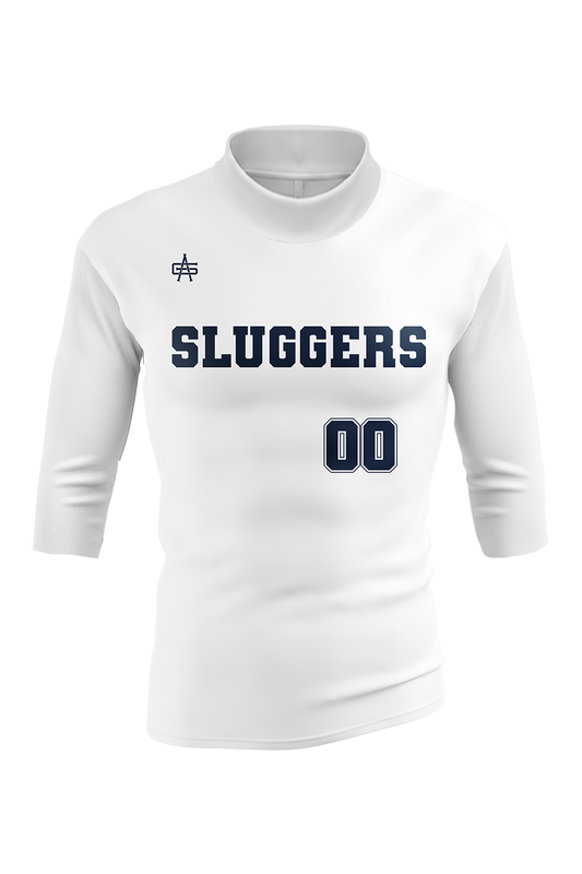 Sluggers Sublimated Performance 3/4 Sleeve Turtle Neck Compression Top
