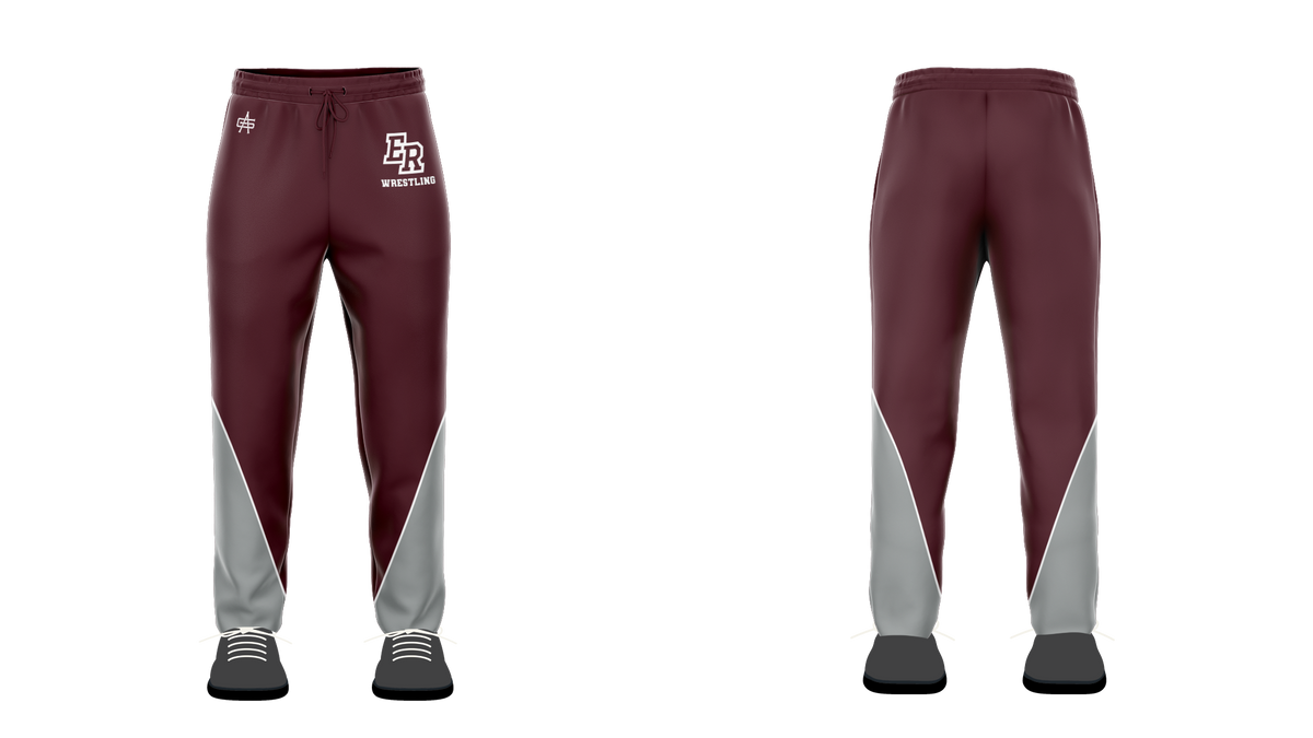 Eaton Rapids Wrestling Charged Sublimated Open Bottom Sweatpants w/zippers