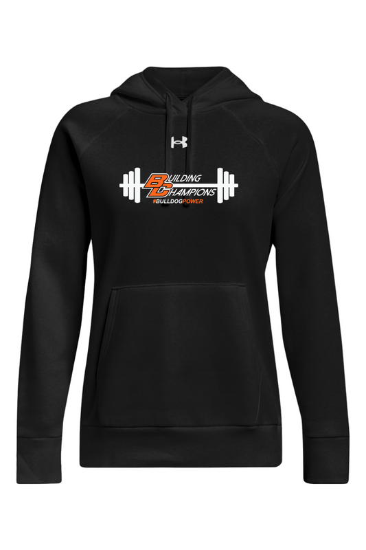 Bulldog Power DTF Under Armour Ladies' Rival Fleece Hooded Sweatshirt