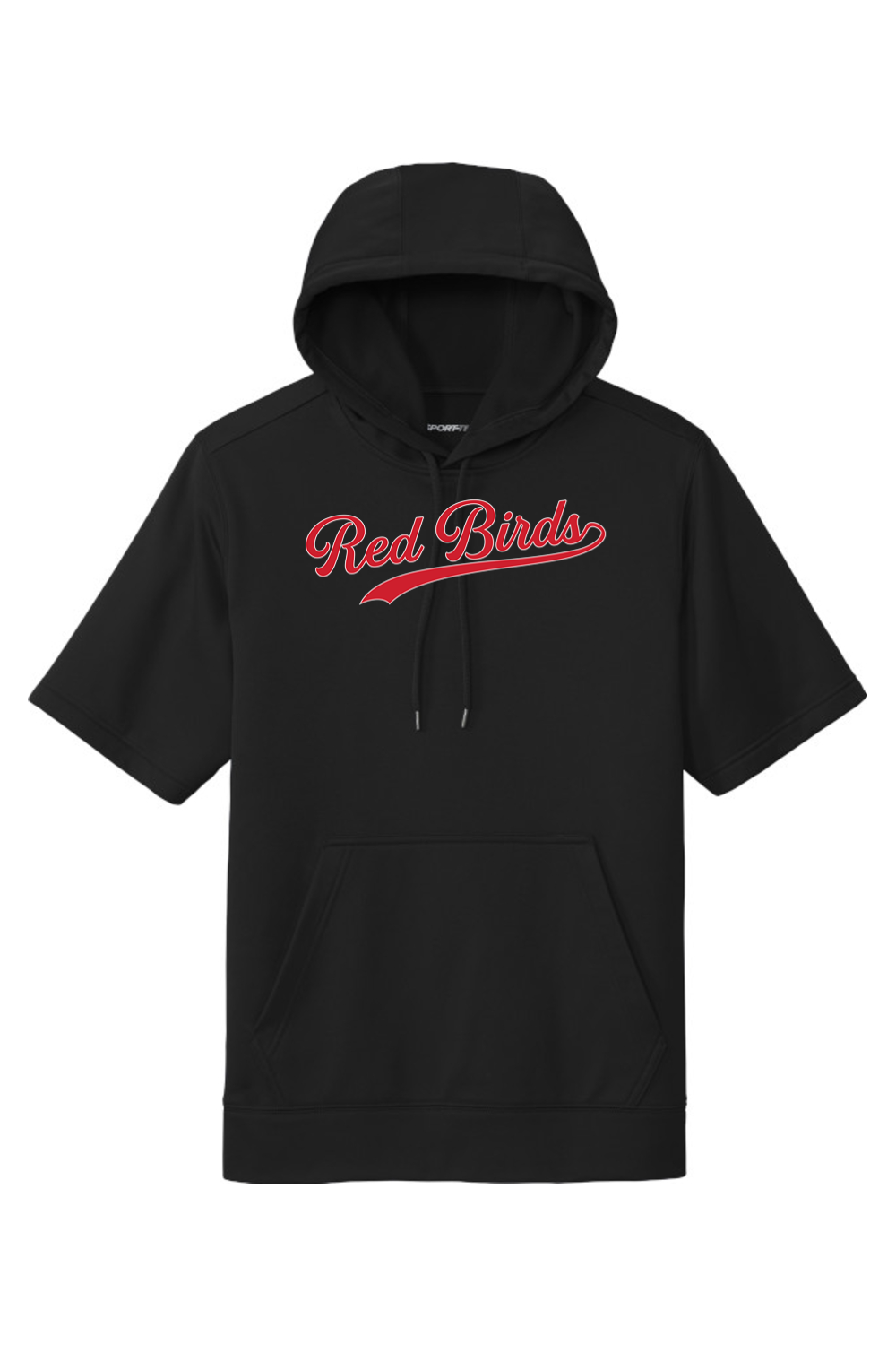 Marion Redbirds Baseball DTF Fleece Short Sleeve Hooded Pullover