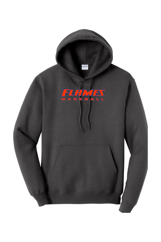 Flames MI Baseball DTF Heavy Blend Hooded Sweatshirt