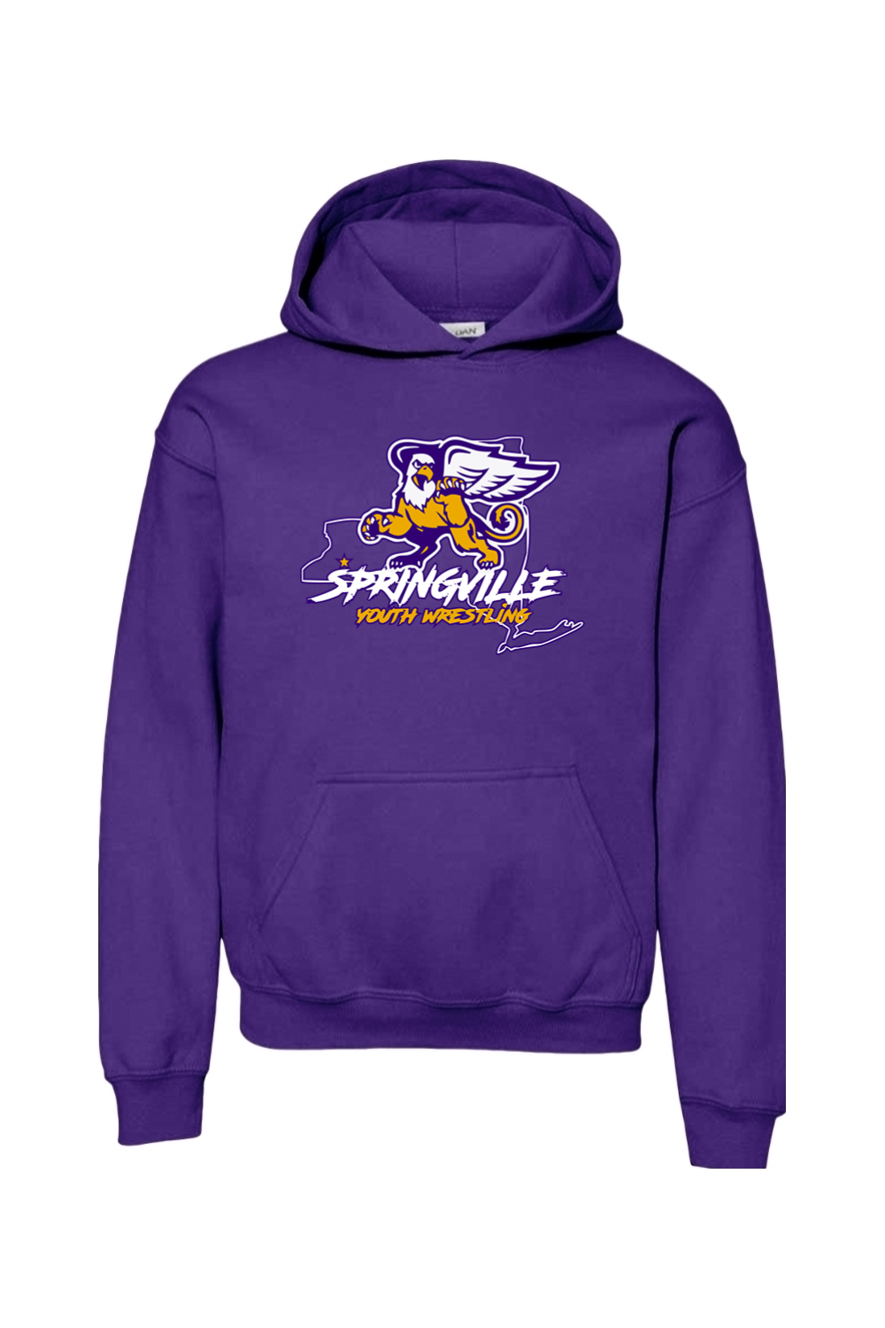 Springville Youth Wrestling YOUTH SIZED Heavy Blend Hooded Sweatshirt
