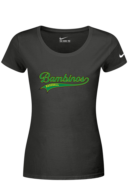 Bambinos Baseball Nike Ladies Dri-FIT Cotton/Poly Scoop Neck Tee