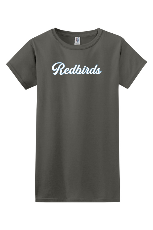 Marion Redbirds Baseball DTF Softstyle Ladies' T-Shirt