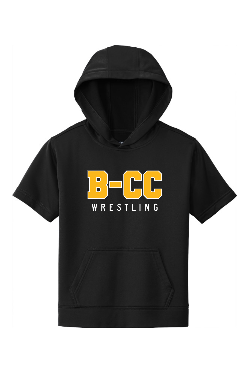 B-CC Wrestling DTF Youth Sport-Wick Fleece Short Sleeve Hooded Pullover