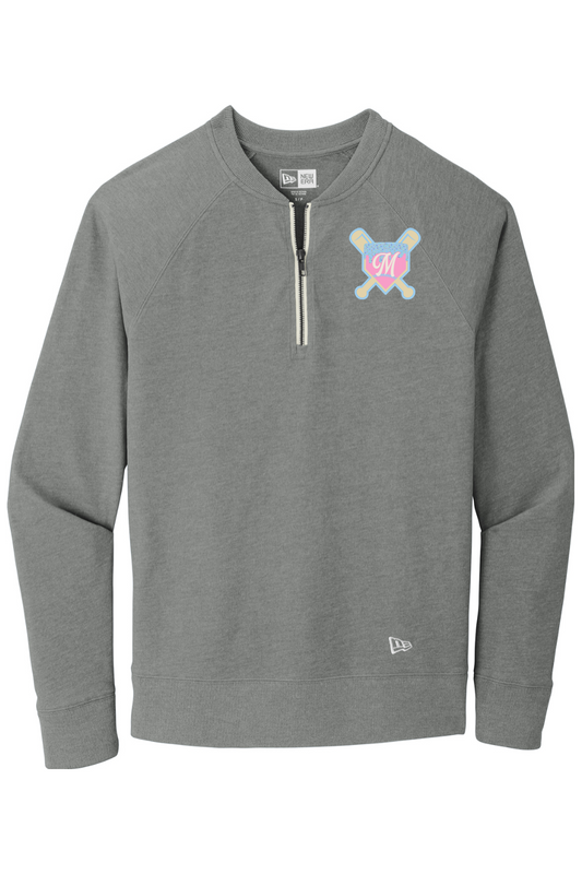 Maverick Manchester Baseball Sueded Cotton Blend 1/4-Zip Pullover