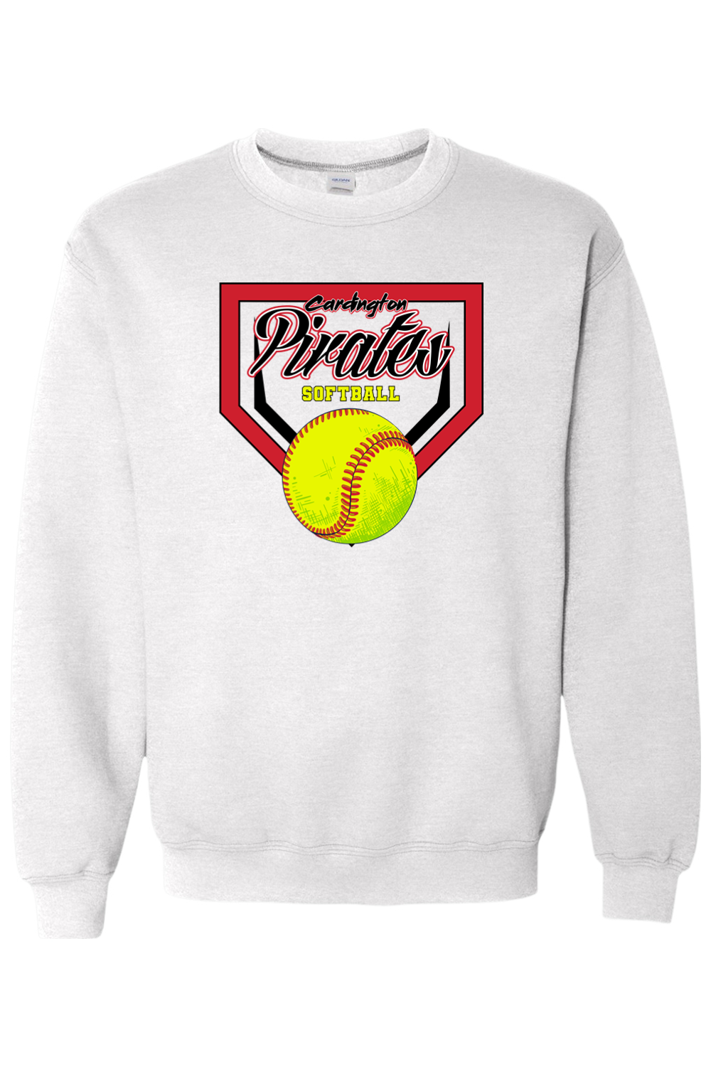 Cardington Pirates Softball DTF Heavy Blend Crewneck Sweatshirt