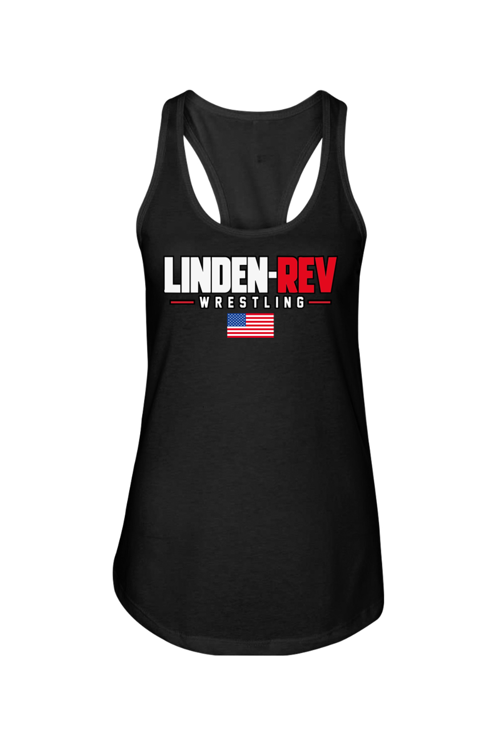 Linden Rev Wrestling DTF Ladies Racerback Tank